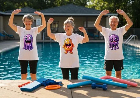 Squadre di nuoto e acquagym per anziani